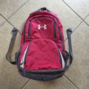 Under Armour Red and Gray Backpack